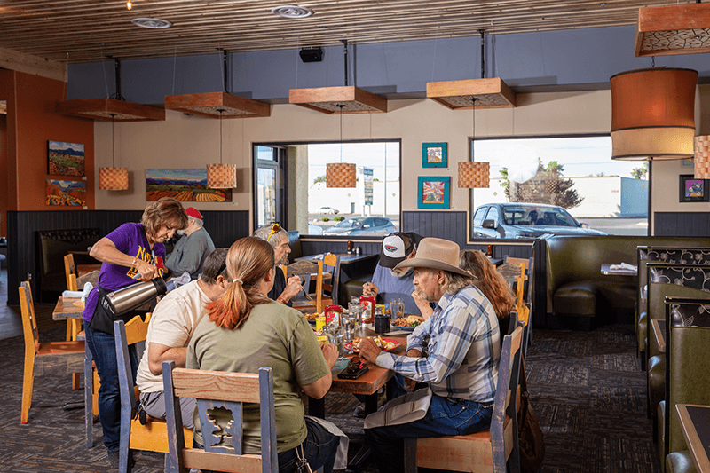 Interior of the Range Cafe