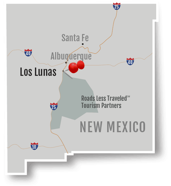 Map showing the location of Los Lunas